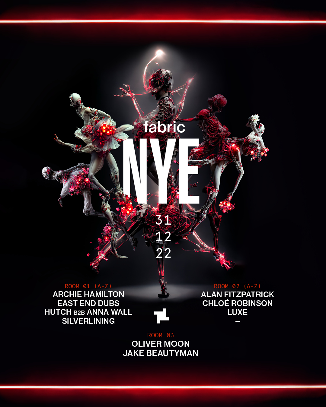 NYE with Alan Fitzpatrick, East End Dubs, Chloé Robinson, Archie
